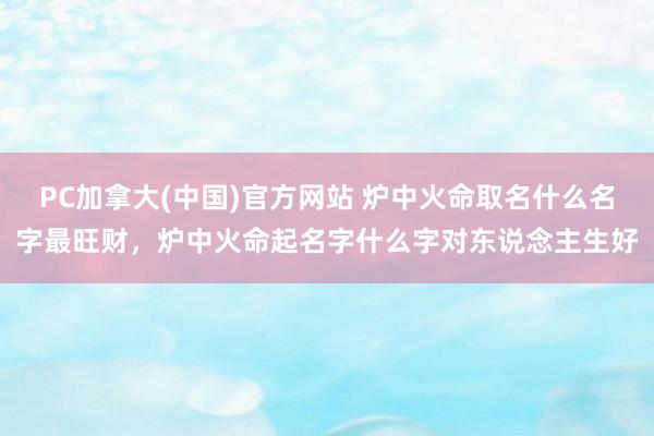 PC加拿大(中国)官方网站 炉中火命取名什么名字最旺财，炉中火命起名字什么字对东说念主生好