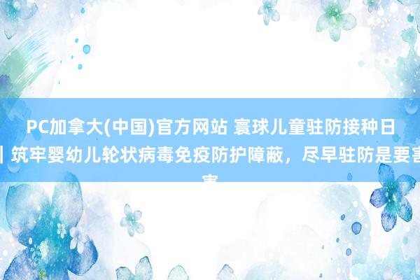 PC加拿大(中国)官方网站 寰球儿童驻防接种日｜筑牢婴幼儿轮状病毒免疫防护障蔽，尽早驻防是要害