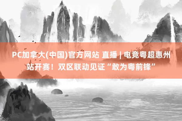 PC加拿大(中国)官方网站 直播 | 电竞粤超惠州站开赛！双区联动见证“敢为粤前锋”